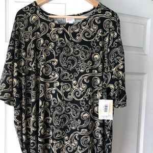 LulaRoe XL Black and Cream Irma